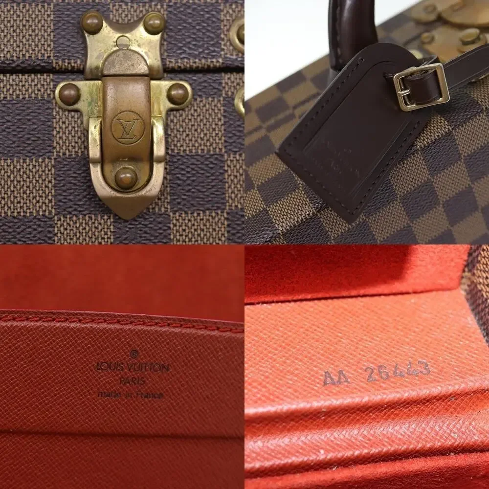 Louis Vuitton Damier Ebene Attache Case Handbag Brown